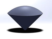 3D Cone with Spherical Top by AlexHartigan