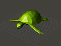 Honu Sea Turtle Low Poly by jromero