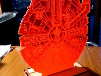 Star Wars Millenium Falcon and stand (remixed) by elequ