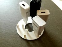 Gadget Power Supply Stand / Wall Mount (US Plug) by ManuRu