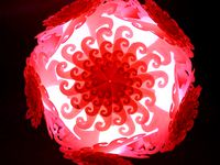 Icosahedron Puzzle Lamp Shade (III) Fractal by Shine3D