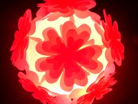 Icosahedron Puzzle Lamp Shade (II) Heart Shape Petals by Shine3D