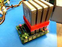 19mm-spaced U.2 2.5" SSD bracket for 4x drive backplane by 3E8