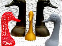 Duck Head Bookend: Paper Weight, Dime Banks by pmoews