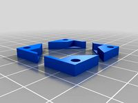 Prusa Mendel i2 Heated Bed Glass Corner Clips by MMZ_TimeLord