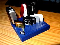 MicroSD card SD card USB-A holder by mrstanlez