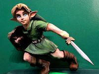 Young Link Legend of Zelda Ocarina of Time Fan Sculpt by CreateCafe3D