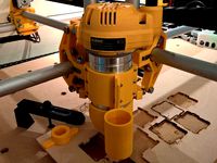 Universal mount for MPCNC Dewalt 611, D26200, D26204 with dust shoe by sfandersen