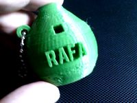 Tiny Ocarina Keychain with name by nupulse
