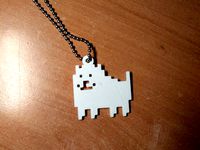 Undertale dog pendant by PixelPicker