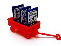 Red Wagon and possible SD card holder by ExploreMaking