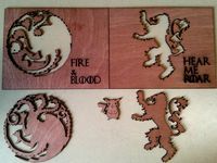 Game of Thrones House Sigils Laser Cut Template by IvanLLH