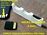 3 Micro SD (& Micro SIM) chip holder (MOST POPULAR!) by Brainrelates