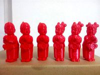 Girl and boy  "say happy new year to each other" by stronghero