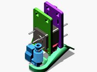 FT5 - E3D V6 mount with auto level sensor MK2 by Joe558