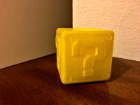 Mario Question Block with LED tea light candle cut out by gnikeimaj