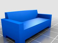 Couch (3 seat) by Floorplans3D