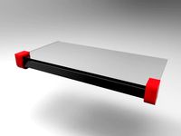 Glass shelf led light support by airald