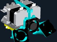 GEEETech i3C (METAL version): Dual Extruder FAN & LED by Luca_Benedetto