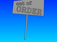 Out of order - sign by Dape
