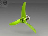 Propeller, 130 x 75, 2mm Shaft (Low Resolution STL) by STLhive