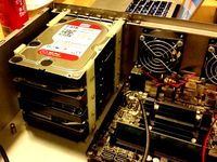 Four hard drive stand with tabs by crashcart