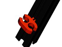 Dual Wire  Bundle Clip (8mm Diameter) for 2020 Extrusion by AxMod3DPrint