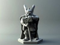 Dwarven warrior - D&D miniature by 3D-mon
