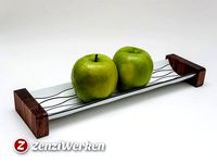 Futuristic Apple Tray "Lines" cnc/laser by ZenziWerken