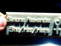 My Name And Pronouns Keychain by simonepuppycat