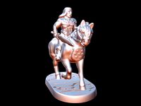 Barbarian Horseman (15mm scale) by dutchmogul