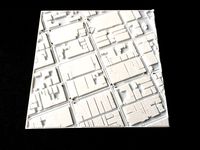 Tactile map of Melbourne with tram stops by conorokane