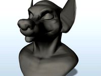 Anthro Bust by SavageWarlord