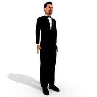 Business man - low poly, rigged, animated