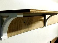Decorative Corbel / Console Shelf Bracket with built-in french cleat by oomagnumoo