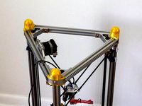 Folger Tech Kossel Top Vertex Aluminum 2020 Caps by GeoDave