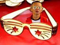 Party Sunglass plywood laser cut by Folker