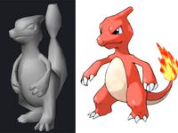 Pokemon Low Poly Charmeleon  by Ishampadron