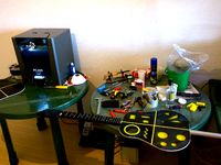 Acoustic guitar with a double sandwich plate by sergey225