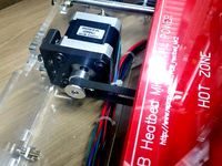 Suporte Base do Motor Y para Prusa i3 (Nema 17) - Acrylic Prusa i3 Y-axis Stepper Mount by eduardotocha