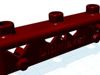 Ultimaker buildplatform back piece z adjustable by lynlim