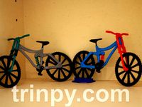 Downhill mountain bike with dual suspension by AndrewKaras