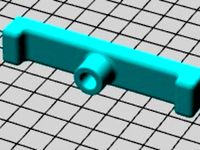 Basic handle with inset to fit a 7/16 nut by rmoir