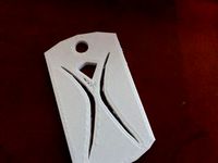 Burning Man Logo Dogtag by halleym