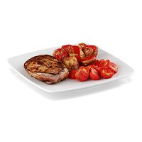Steak with baked potatoes