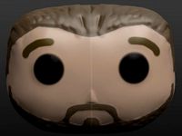 ned stark cut head keychain  by the_messy_desk