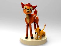 Bambi and Simba by dragonights91