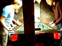 Drink holder for foosball table by veddeljones