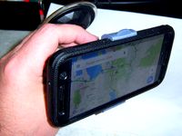 Samsung Galaxy S7 windshield mount w/external hard case by MacGyver