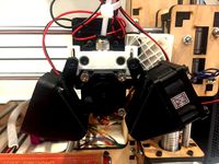 Prusa i3 Bowden carriage clamp Fan Mount by inthebay